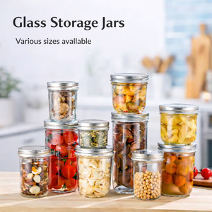 Bocaux de <span class=keywords><strong>conserve</strong></span> <span class=keywords><strong>en</strong></span> verre 100ML 120ML 250ML 300ML 350ML 500ML 650ML, bouche standard, format pint, lot de 12, OEM ODM disponible - Product Image 3