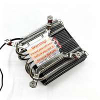 Refroidisseur de processeur 130W avec 4 caloducs en cuivre et ailettes en aluminium, avec ventilateur, compatible LGA 1700 1200 115X AM4 ITX, profil bas, OEM ODM, usine ISO, MOQ 1 pièce
