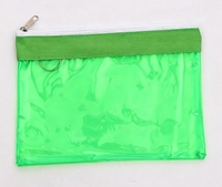 Kantong Uang 8.5x4 Inci dengan Ritsleting, Kantong PVC Transparan untuk Menyimpan Uang Tunai, Amplop Bank, Dompet Cek untuk Koin, Kosmetik, Tagihan, Hadiah