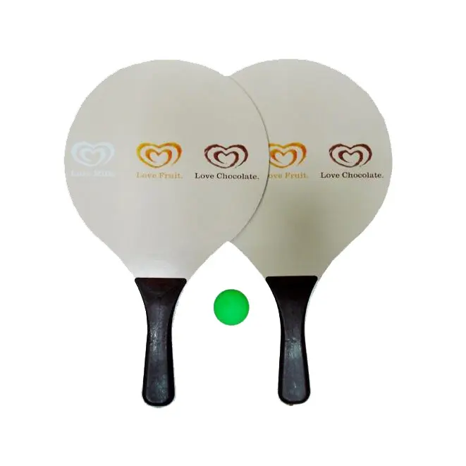 Hout Strand Tennis Rackets Koop Populaire Grappige Jeugd Strand Paddle Strand Spel Tennis Bat