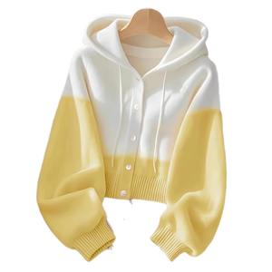 <span class=keywords><strong>Cardigan</strong></span> in Maglia a Maniche Lunghe 100% Cotone <span class=keywords><strong>con</strong></span> <span class=keywords><strong>Cappuccio</strong></span> Casual da <span class=keywords><strong>Donna</strong></span> Primavera-Autunno 2026 - Product Image 6
