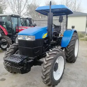 Goedkope Tractoren 70hp 4x4wd Landbouw Tractor Gebruikt Tractor Voor Landbouw Zonder Cabine Met Rotavator