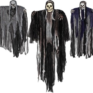 Kit de 3 Esqueletos Colgantes Luminosos de Halloween, Decoración Espeluznante para Fiestas y Salas de Escape - Product Image 4