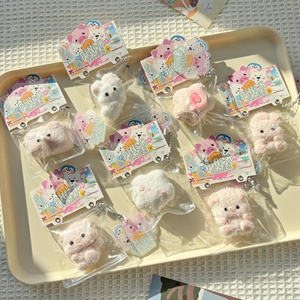 ของเล่นบีบขายส่ง เกรดอาหาร TPR ตุ๊กตาสัตว์ขนาดเล็ก หมีเวสต์ไฮแลนด์ไวท์เทอร์เรียร์ ของเล่นจี้ห้อย ของเล่นบีบแก้เครียด - Product Image 1