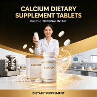 Comprimés de calcium pour adultes, complément alimentaire naturel pour répondre aux besoins nutritionnels quotidiens, certifié GMP