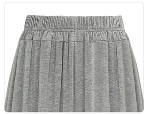 Hot Mùa Hè Nữ cao eo rộng chân quần thoáng khí chống nhăn đàn hồi eo đóng cửa Giữa eo phẳng đồng bằng nhuộm - Product Image 4