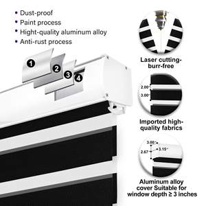 قماش ستائر بألوان حمار وحشي لتعتيم الغرف, قماش ستائر أنيق للديكور المنزلي والمعيشة ، متوفر بأحجام خاصة - Product Image 6