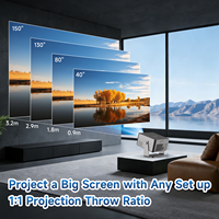 Untuk Proyektor Portabel 800ANSI LED 8K Native 1080P Android 14 HIFI Stereo WiFi6 BT5.4 16G Auto Allwinner H726 HY450GT