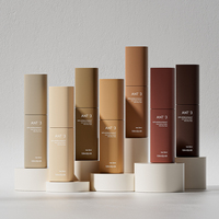 Flacon pulvérisateur vide à pompe cosmétique en plastique noir mat PET 30ml 60ml 80ml 90ml