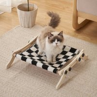 Usine en gros 2-en-1 Rectangle en bois chat hamac-fenêtre perchoir confortable intérieur chat lit pour se reposer
