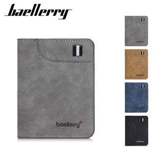 Baellerry Ultra Thin Men's <b>Wallet</b> Mini Card <b>Holder</b> Gray Slim Design Everyday Use - Product Image 2