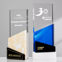 Trophée en cristal personnalisé créatif, coloré et gravé, récompense exceptionnelle pour cadeau souvenir de réunion annuelle, vente en gros d'usine