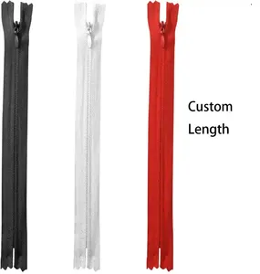 HENGWEI Brand Customized length conceal zipper 3# invisible zipper for garments sewing