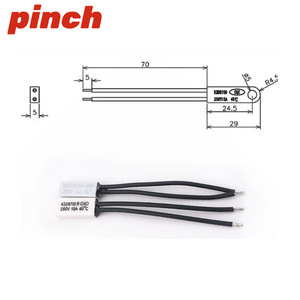 สวิตช์ควบคุมอุณหภูมิแบบหยิก Ksd9700สวิตช์ควบคุม5A 250V 105C ปกติเปิดป้องกันความร้อนโลหะสำหรับอุปกรณ์ทำความร้อน - Product Image 2