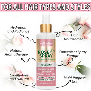 Su misura bassa MOQ 100% naturale acqua di Rose nebbia Anti crespo nutriente lisciante capelli rosa Spray siero per capelli per treccia - Product Image 3