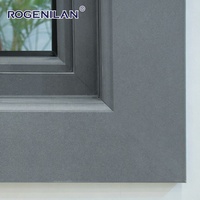 Fenêtre coulissante moderne Rogenilan à double vitrage coupe-vent, à rupture de pont thermique en aluminium, avec fenêtre fixe en verre