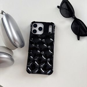 Étui de téléphone de luxe à motif losanges pour iPhone 17 Pro Max 15 Plus 13, <span class=keywords><strong>coque</strong></span> souple intégrale, protection anti-chute, design élégant - Product Image 3
