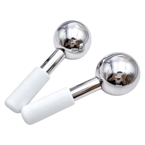 Wholesale Stainless Steel Facial Ice Roller Globe with Handle - Dark Circles and Acne Treatment - Product Image 1