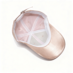 Topi bisbol Satin polos berkilau pria wanita, topi bisbol PAS dapat disesuaikan banyak warna luar ruangan - Product Image 3