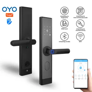 OYO Password Lock Security For Front Door Smart Lock With Wifi Biometric Fingerprint card Door Lock