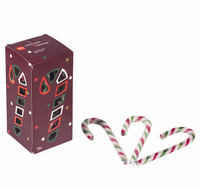 Bonbons durs fruités colorés, sucettes, bâtonnets de bonbons à la menthe, bonbons dans un coffret cadeau personnalisé pour la décoration de Noël