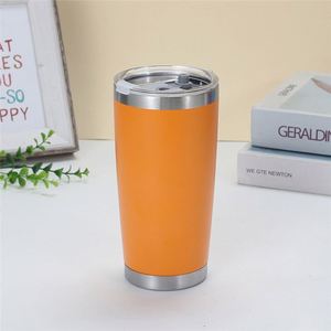 Orange <b>Cup</b> Mug 20Oz Stainless Steel Insulated Double Wall Vacuum Powder Coated Matte Sweat Free <b>Reusable</b> ASM25 - Product Image 5