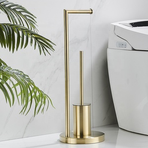 Buona qualità spazzolato oro rotolo di <span class=keywords><strong>carta</strong></span> <span class=keywords><strong>igienica</strong></span> <span class=keywords><strong>porta</strong></span> bagno metallo <span class=keywords><strong>porta</strong></span> <span class=keywords><strong>carta</strong></span> con spazzola <span class=keywords><strong>da</strong></span> bagno pavimento <span class=keywords><strong>in</strong></span> piedi - Product Image 3