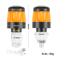 2 clignotants latéraux à poignée, feux d'avertissement de sécurité, 3 modes d'éclairage, rechargeables, pour guidon de trottinette électrique
