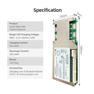 Perlindungan Sirkuit BMS Keseimbangan 72V 9S-25S 100A untuk LiFePo4 Li-ion untuk Paket Baterai Sepeda Motor Niu U <span class=keywords><strong>M</strong></span> N - Product Image 2