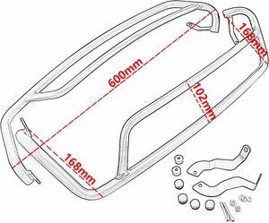 Accessori per Moto <span class=keywords><strong>Vespa</strong></span> GTS 300, Barre di Protezione Laterale Posteriore in Acciaio, Paraurti Anticaduta per GTS <span class=keywords><strong>GTV</strong></span> 200 250 2013-2023 - Product Image 5