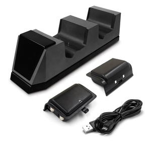 Base de carga dual de alta calidad y batería de plástico de 2 piezas para controlador inalámbrico <span class=keywords><strong>Xbox</strong></span> <span class=keywords><strong>One</strong></span> Precio de fábrica Comunicación por cable - Product Image 1