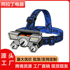 Linterna frontal LED Aladdin de 89x48x60 mm, recargable, con cinco cabezales, para minería al aire libre, pesca nocturna - Product Image 5