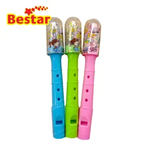 Hot Selling Whistle Toy Candy variable Ton Flöte Candy in Tablett lustige Musik Spielzeug Süßigkeiten