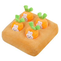 Jouet de ferme de carottes interactif tapis à priser de carottes jouet en peluche travail du nez soulagement du stress jeu de puzzle jouet d'alimentation pour animaux de compagnie