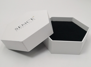 Hộp Giấy Cứng Màu Trắng Bao Bì Đồ Trang Sức Quà Tặng Hình Lục Giác Nhỏ Giá Rẻ - Product Image 2