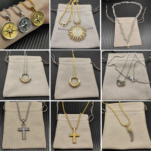 Collares con Colgante de Joyería <span class=keywords><strong>David</strong></span> de Alta Calidad <span class=keywords><strong>y</strong></span> Collar Retro de Piedra Hecho a Medida para Mujer, Regalo - Product Image 1