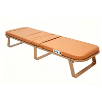 Lit pliable portable européen en fer adapté au repos Chambres à coucher Cadre de lit pliant