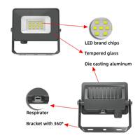 Projecteur LED OUTLUX E048EI 10W IP65 en aluminium - Blanc chaud AC pour l'éclairage paysager et de jardin