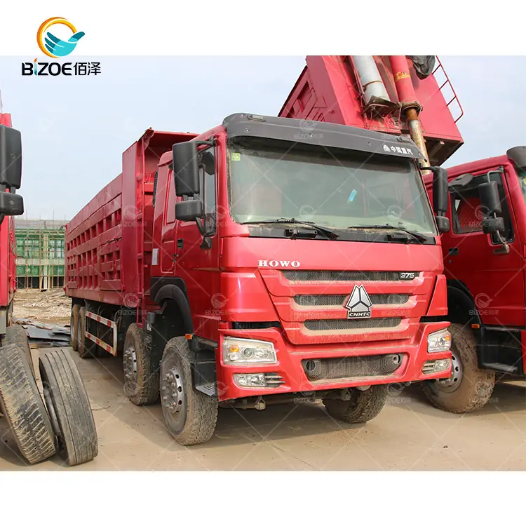 Ethiopie Sino utilisé HOWO 6x4 16 20 mètre cube camion benne à 10 roues camion à benne basculante minière camion à benne basculante d'occasion avec grue