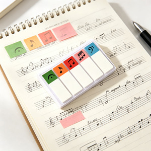 Colorful Music <b>Note</b> Sticky <b>Notes</b> Memo Pads With Adhesive Backing For Planner Journal Bookmark Use - Product Image 1