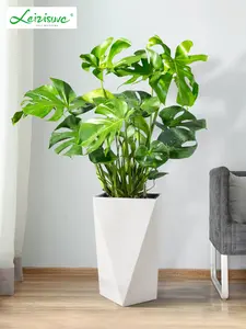 厚くて大きな植木鉢プラスチック植木鉢屋内バルコニー緑の植物のための小/中緑の植物のための艶をかけられた植木鉢
