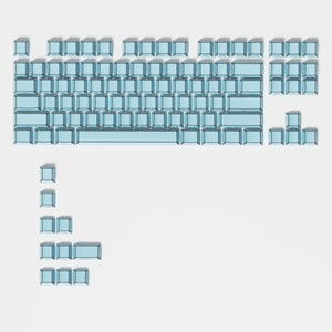 Teclas PBT para Womier, 97 teclas, acabado mate azul transparente, diseño en inglés - Product Image 5