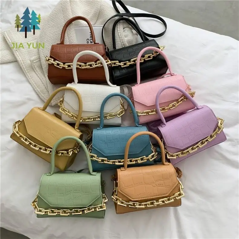 2022 new fashion retro simple western style chain portable shoulder messenger bag Candy color casual women's bag