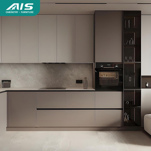 Mobili da Cucina in Melamina Bianca Personalizzati AIS 2025 con Isola, Armadietto da Cucina con Isola e Mobile Contenitore <span class=keywords><strong>per</strong></span> Appartamenti - Product Image 2