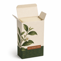 Cartons à fond verrouillable écologiques et recyclables personnalisés avec revêtement UV et impression offset pour les coffrets cadeaux de sachets de thé de spécialité