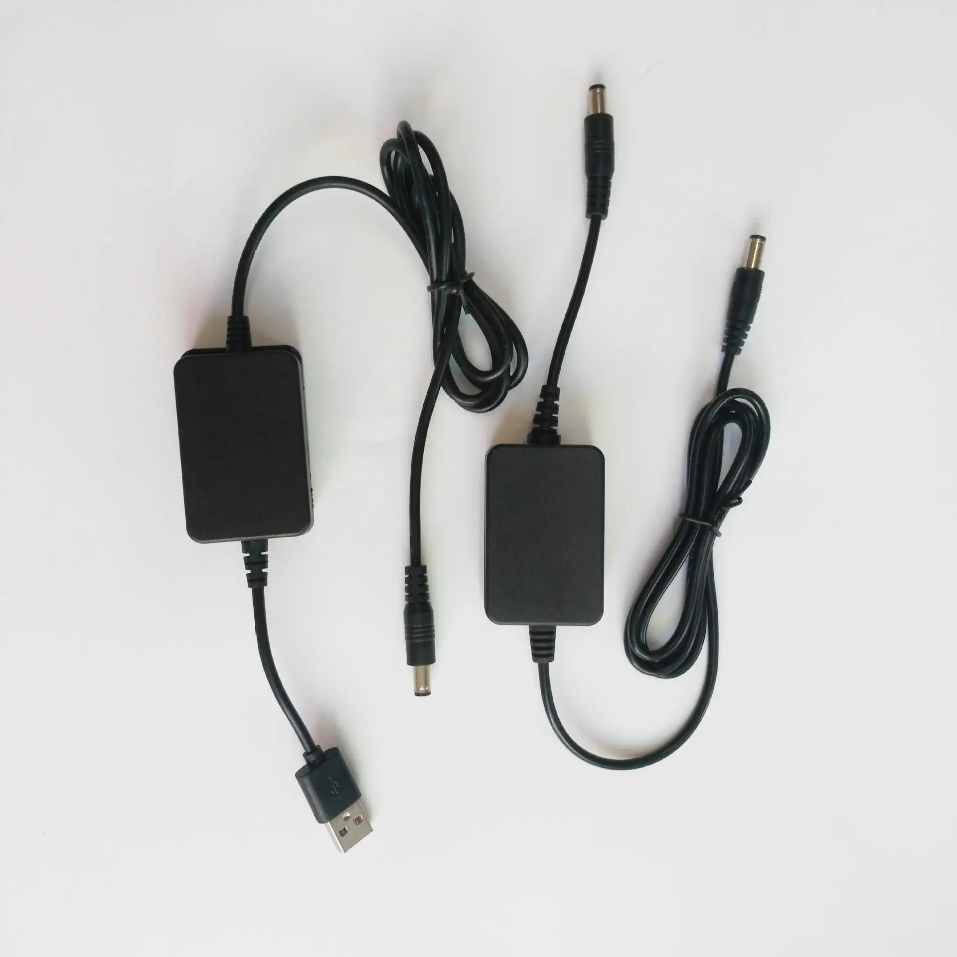 Kabel Konverter USB A Laki-laki, 50Cm Hitam 12 Volt Dc Ke 24 Volt Dc Kabel USB A Laki-laki Ke Dc 5,5*2.1Mm Laki-laki