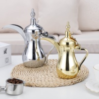250ml en acier inoxydable écologique résistant à la chaleur théière du Moyen-Orient cafetière arabe bouilloire à eau chaude théière de cour