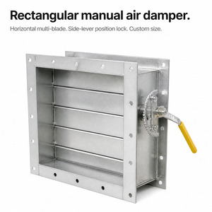 Vanne de régulation manuelle ronde en acier galvanisé pour CVC, à bride, pour le contrôle du volume d'<span class=keywords><strong>air</strong></span> et l'évacuation de la ventilation - Product Image 3