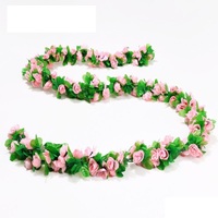 Die beliebte Silk Rose Artificial Flower Real Touch 40 Köpfe Rose Garland Länge 2,3 m Indoor Outdoor Hochzeits dekoration