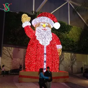 Good Quality Outdoor Decoration IP65 Waterproof LED Motif Lights Waving Santa Claus for Christmas Festival Decoration